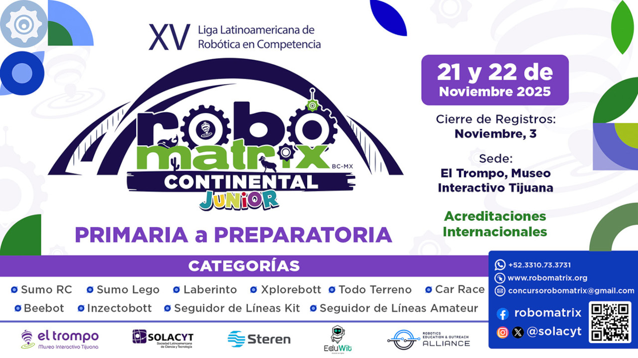 RECIBIRÁ TIJUANA TORNEO ROBOMATRIX CONTINENTAL EN NOVIEMBRE

